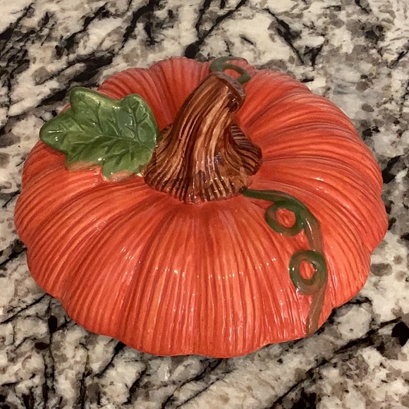 Ceramic Pumpkin Cookie Jar, good condition. - Picture 2 of 8